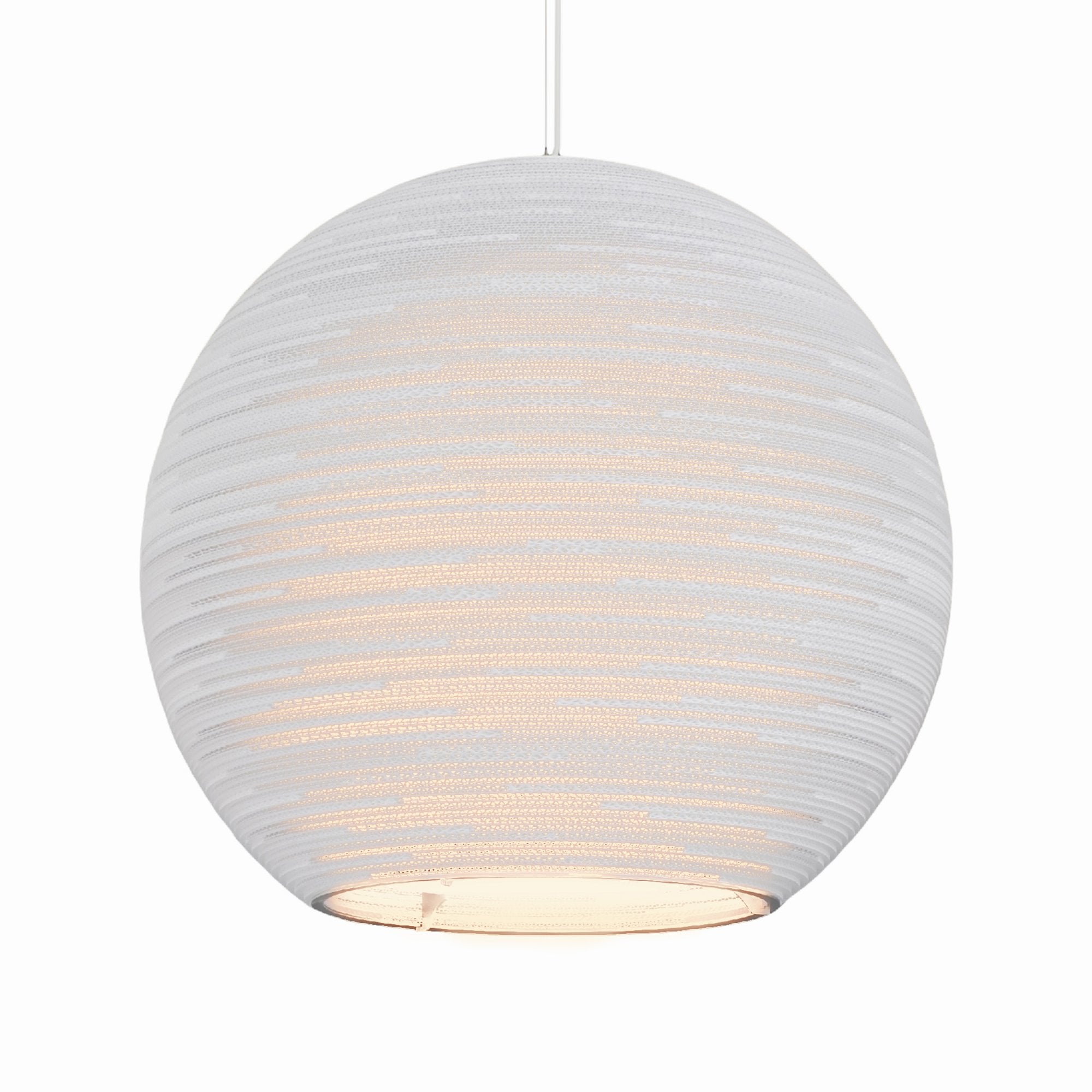 Graypants Scraplights Arcturus Pendant with Glass Diffuser - White - 163cm Diameter