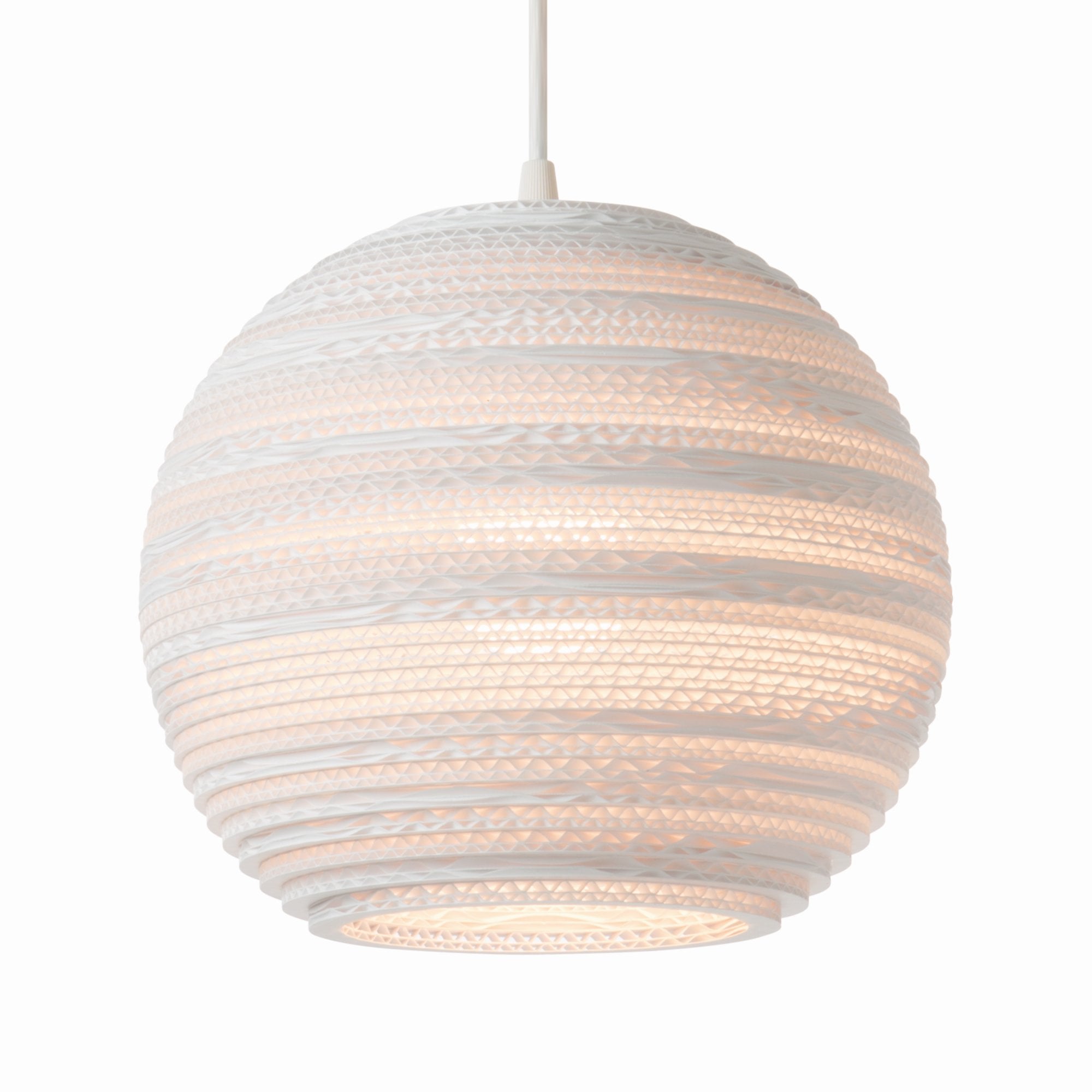 Graypants Scraplights Moon 10 Pendant - White - 26cm Diameter