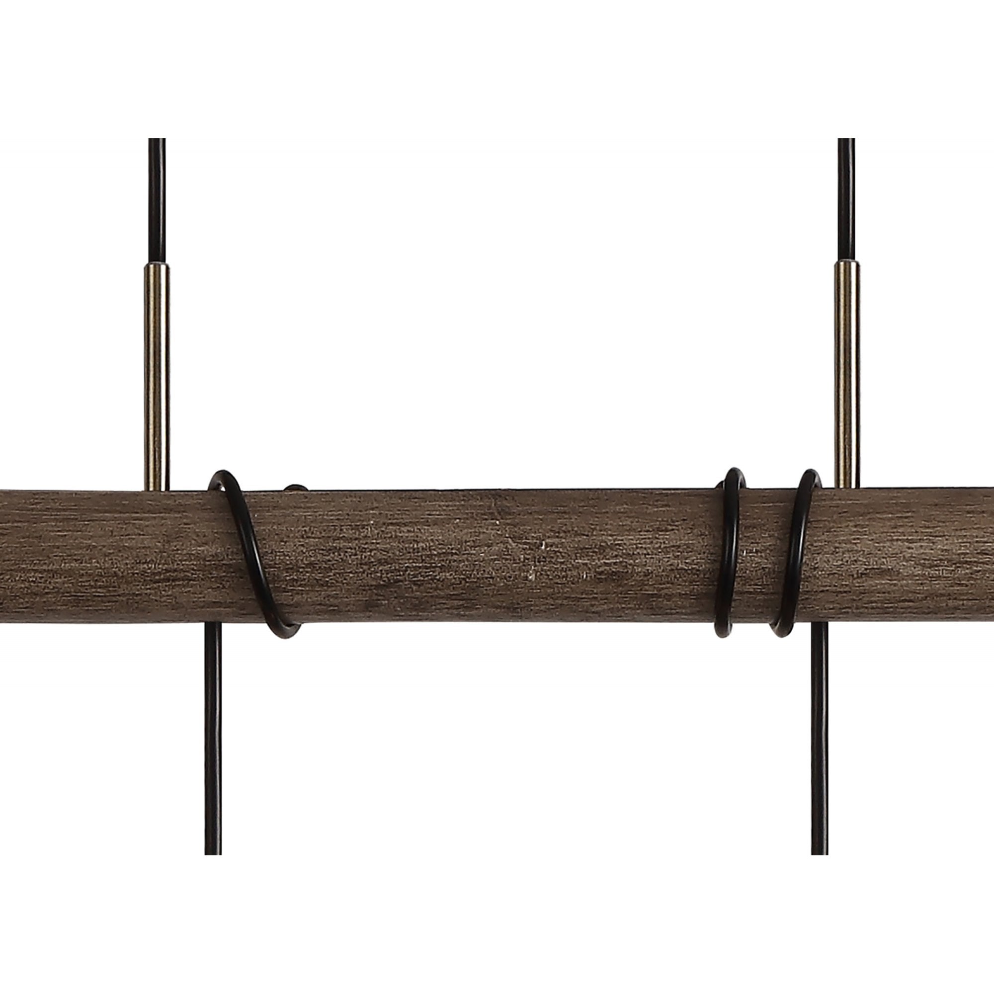 Fabula York 4 Light Pendant - Medium Oak & Antique Brass