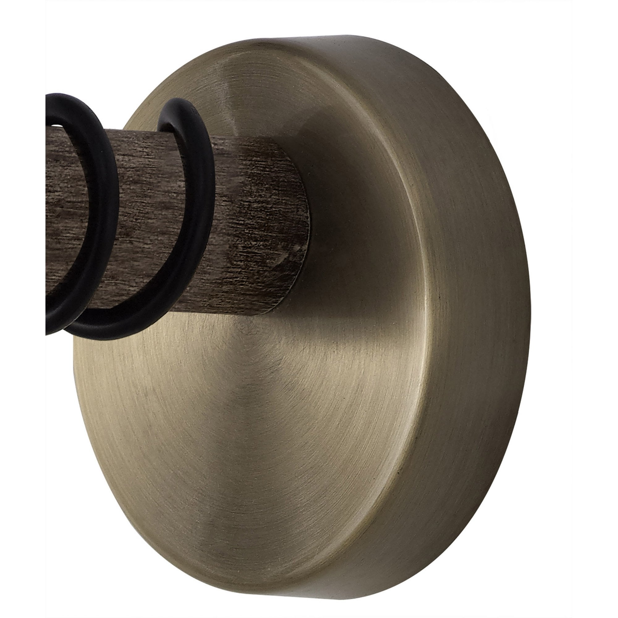 Fabula York Single Wall Lamp - Medium Oak & Antique Brass