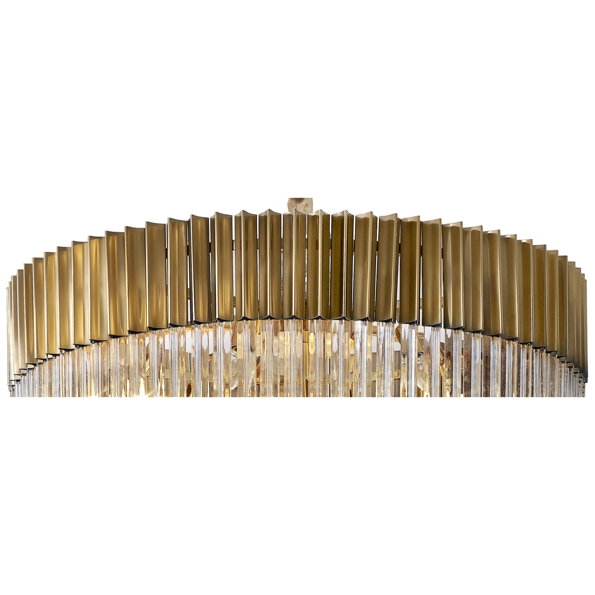 Fabula Cedar 31 Light Pendant - Brass & Clear Sculpted Glass