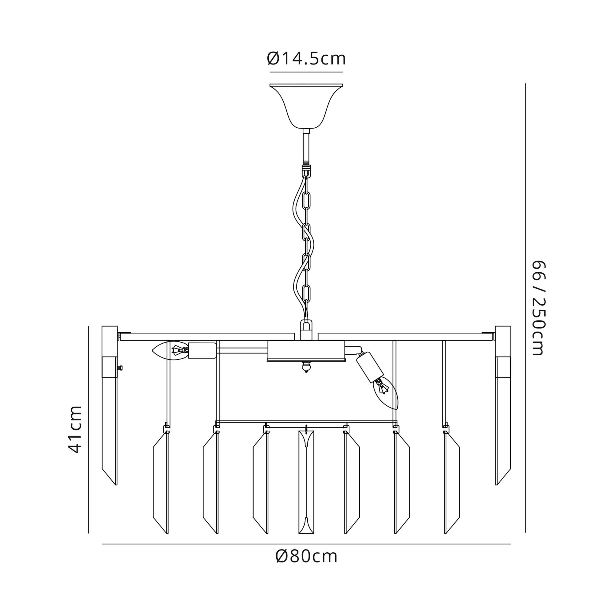 Fabula Cedar 12 Light Pendant - Polished Nickel & Clear Sculpted Glass
