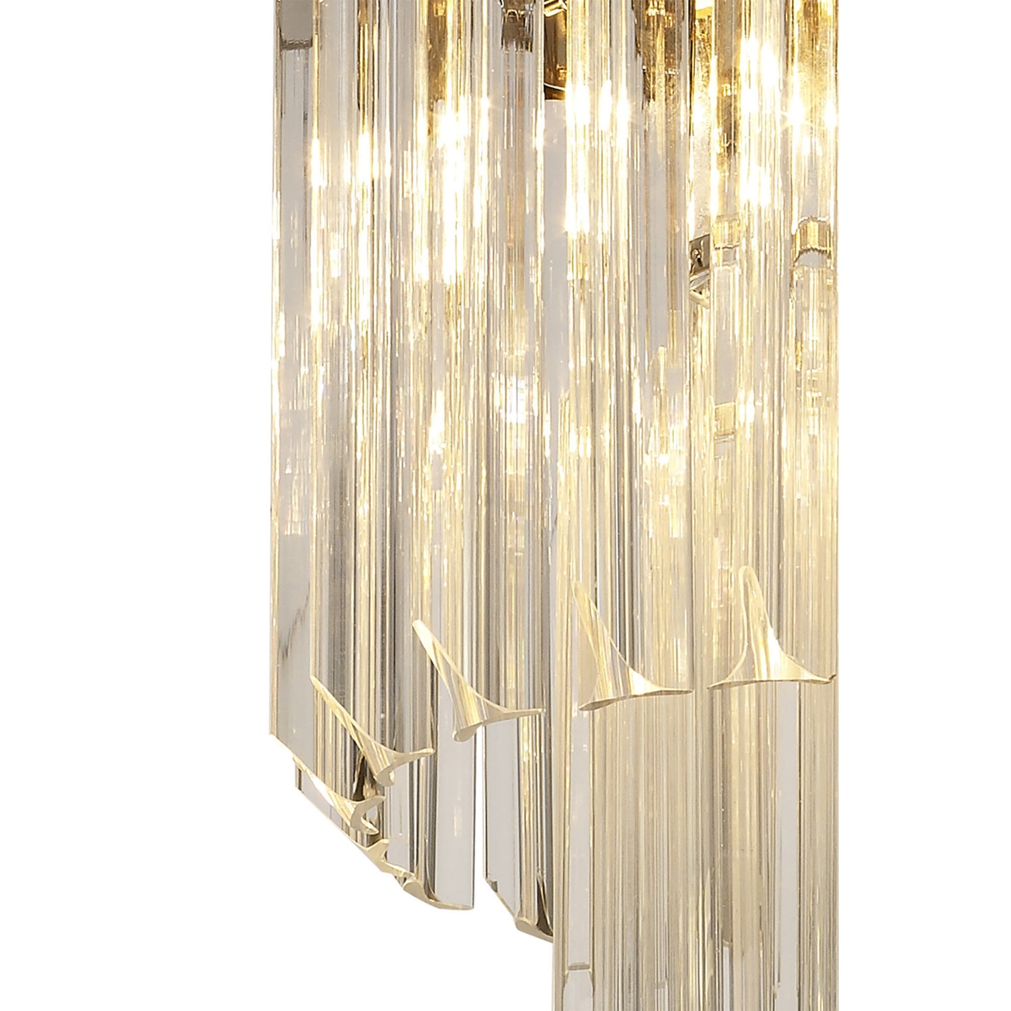 Fabula Cedar 4 Light Pendant - Polished Nickel & Clear Sculpted Glass