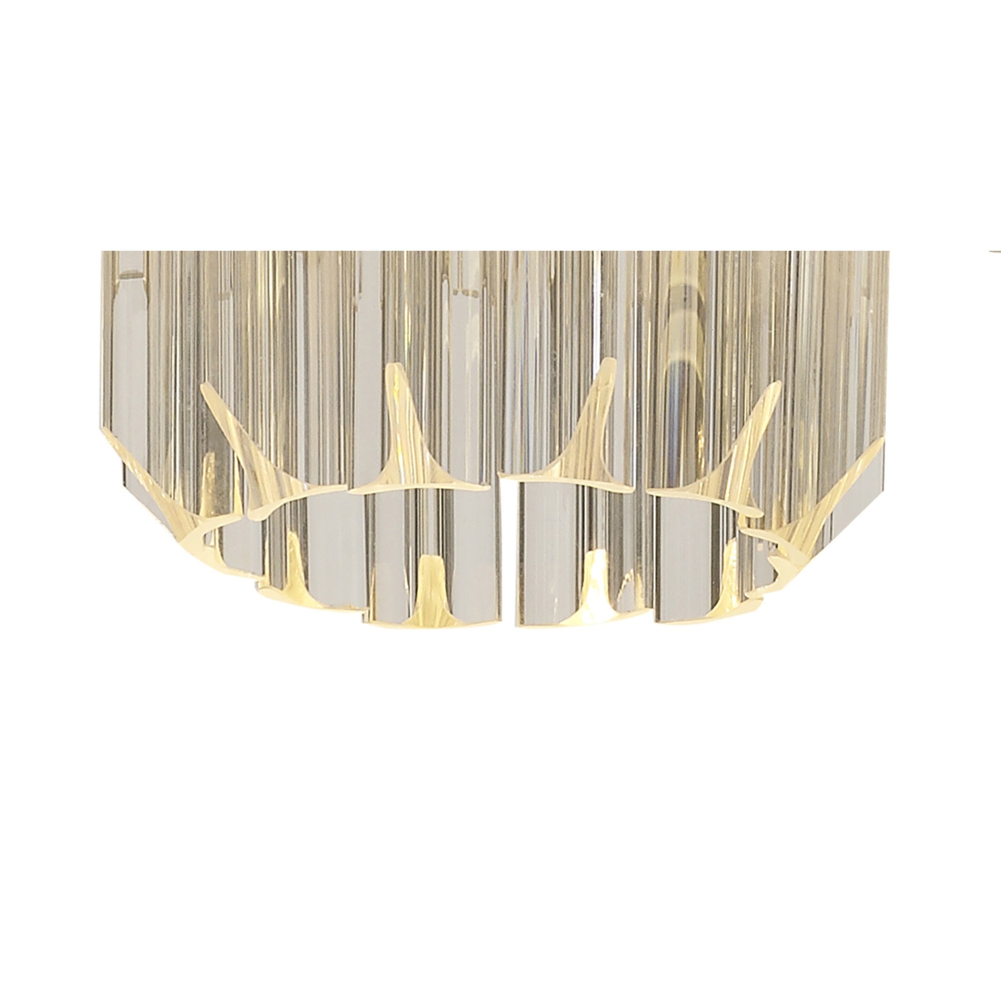 Fabula Cedar 4 Light Pendant - Polished Nickel & Clear Sculpted Glass