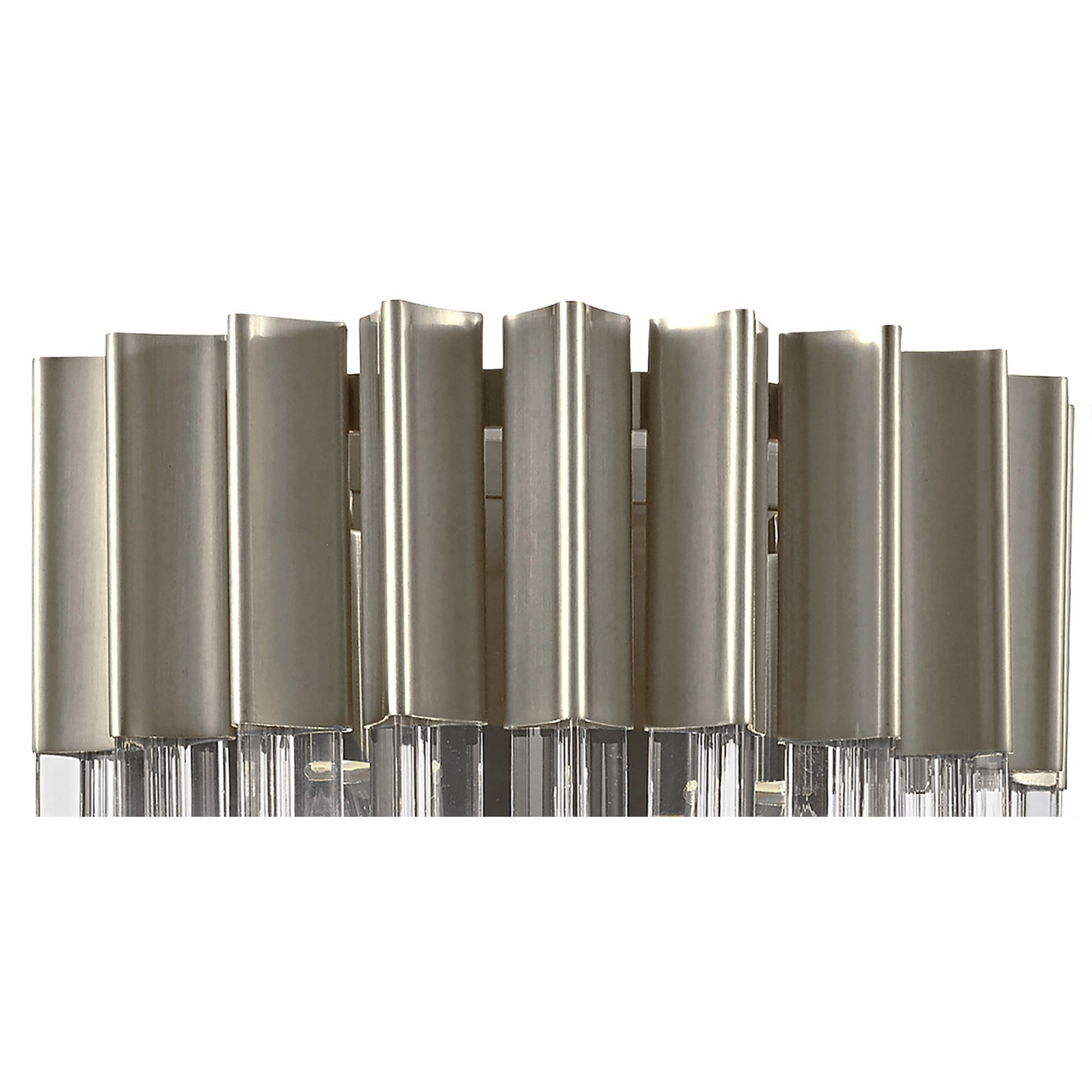 Fabula Cedar 3 Light Wall Light - Polished Nickel & Clear Sculpted Glass