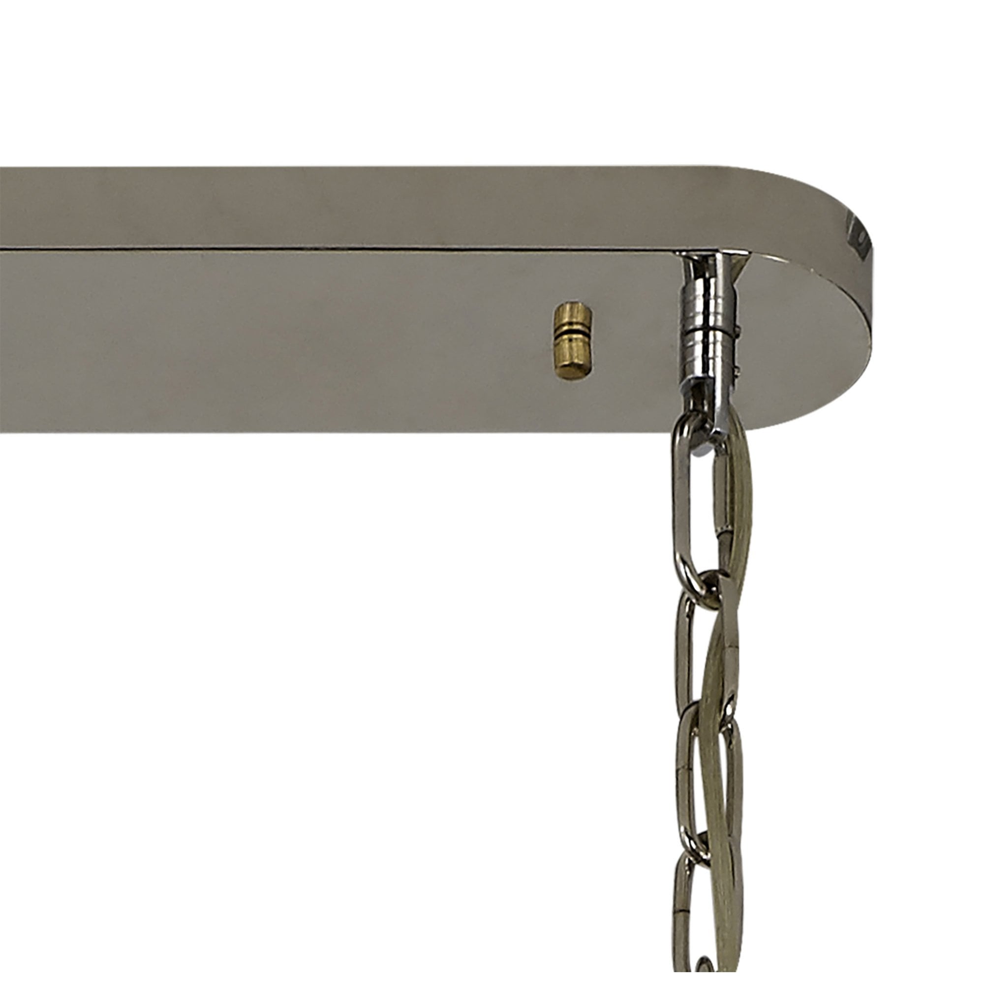 Fabula Cedar 5 Light Rectangular Pendant - Polished Nickel & Clear Sculpted Glass