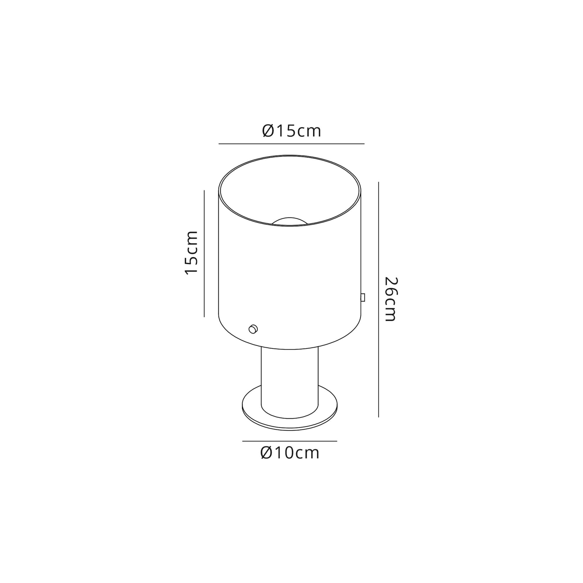 Fabula Kendon Single Table Lamp - Mocha & Amber Glass