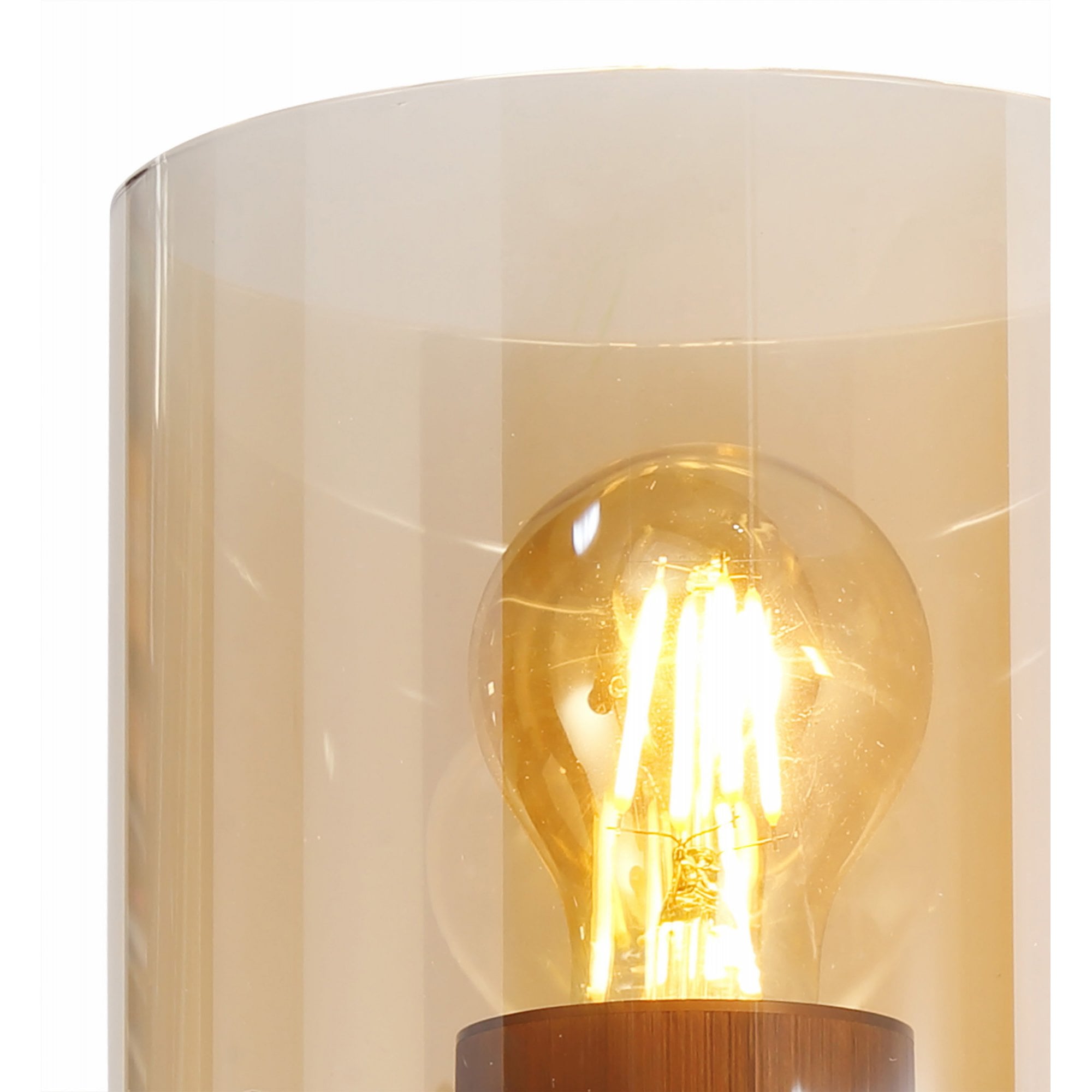 Fabula Kendon Single Wall Lamp - Mocha & Amber Glass