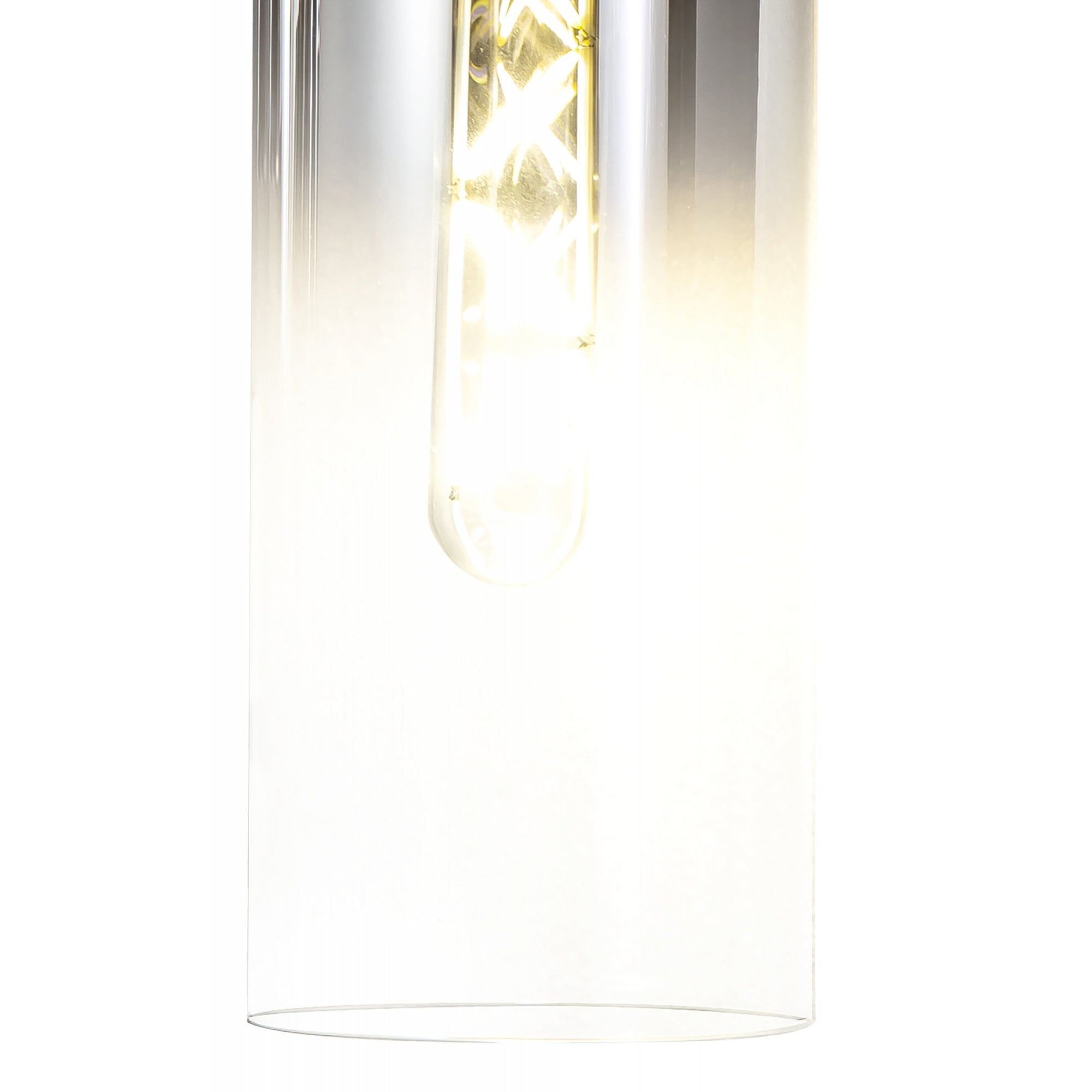 Fabula Kingfisher Single Wall Lamp - Black & Smoke Fade Glass