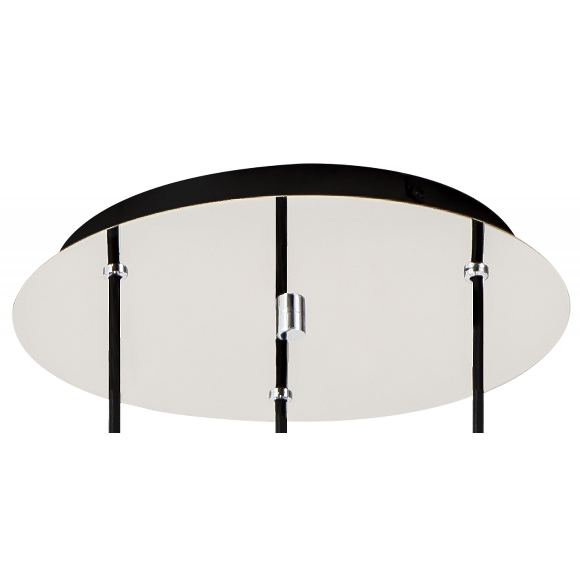 Fabula Kingfisher Adjustable 3 Light Round Pendant - Black & Smoke Fade Glass