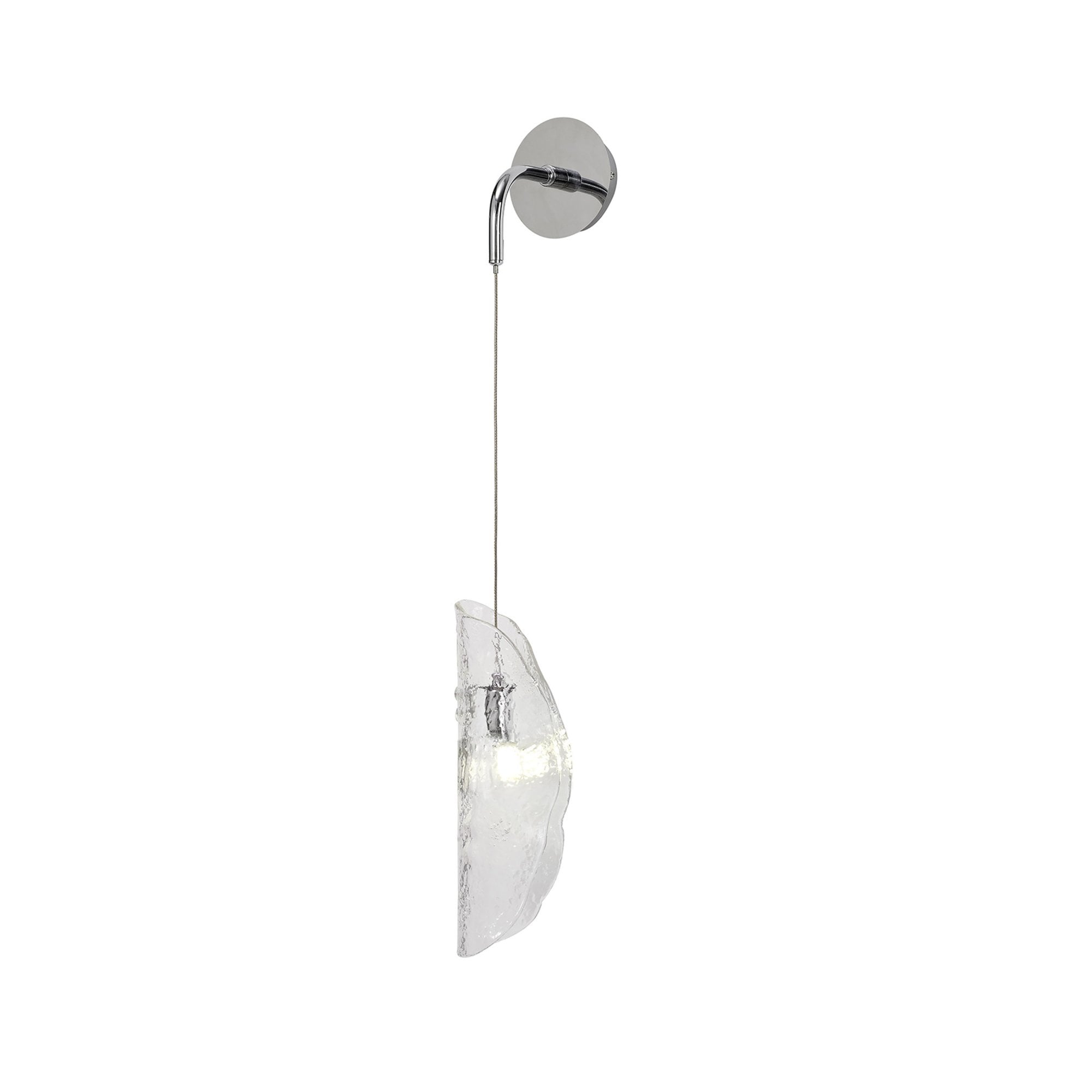 Fabula Chandos Wall Light - Polished Chrome & Clear Glass