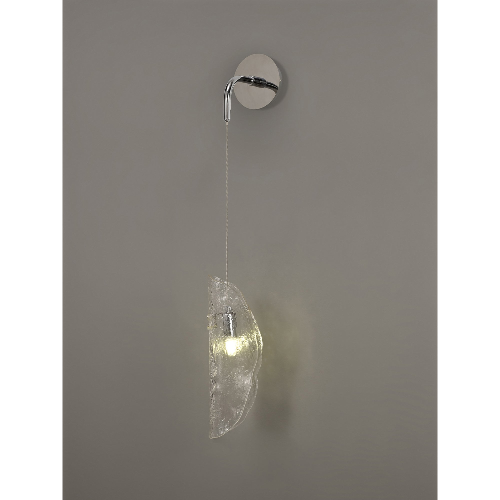 Fabula Chandos Wall Light - Polished Chrome & Clear Glass
