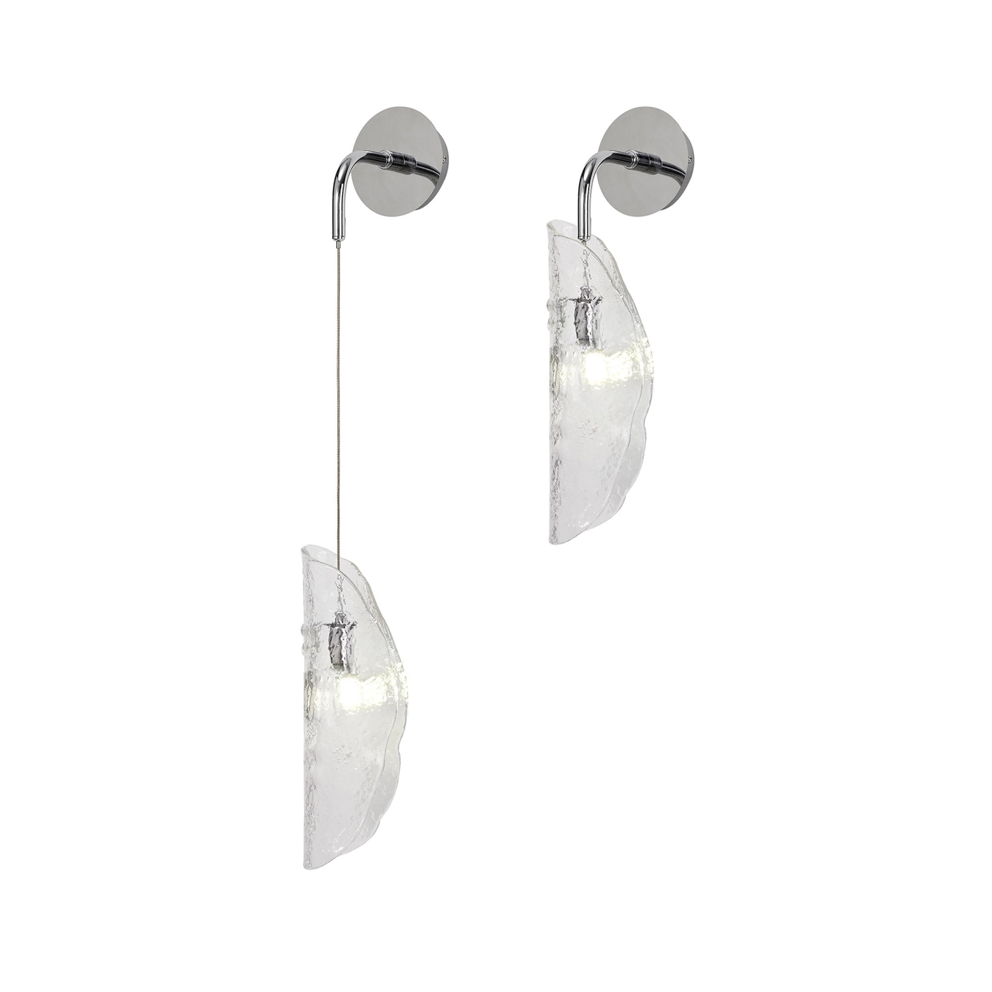 Fabula Chandos Wall Light - Polished Chrome & Clear Glass
