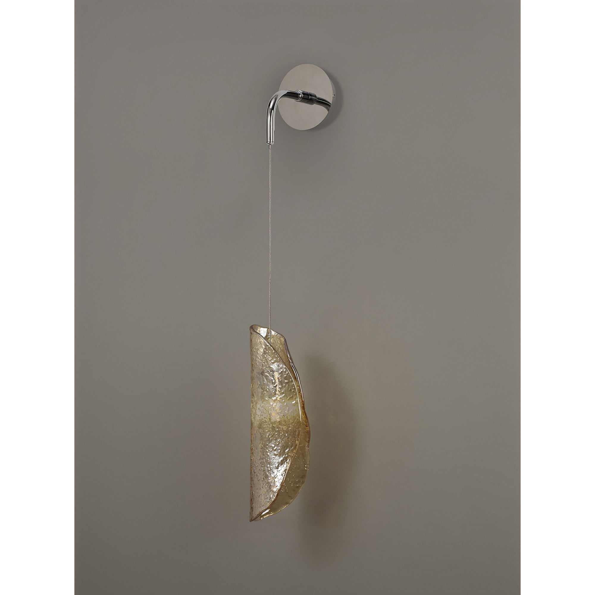 Fabula Chandos Wall Light - Polished Chrome & Amber Glass