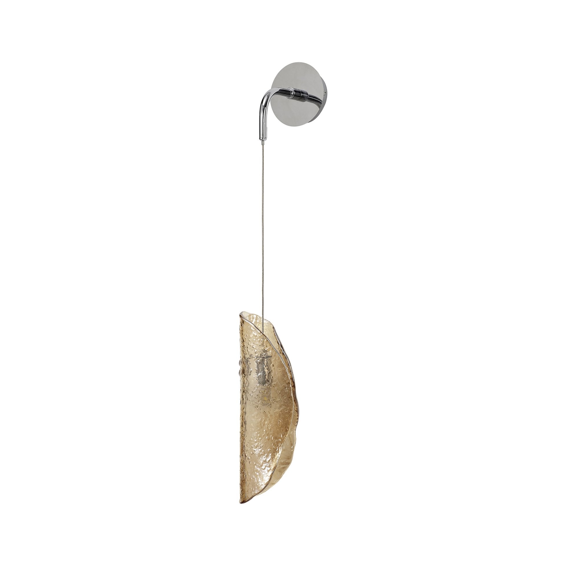 Fabula Chandos Wall Light - Polished Chrome & Amber Glass