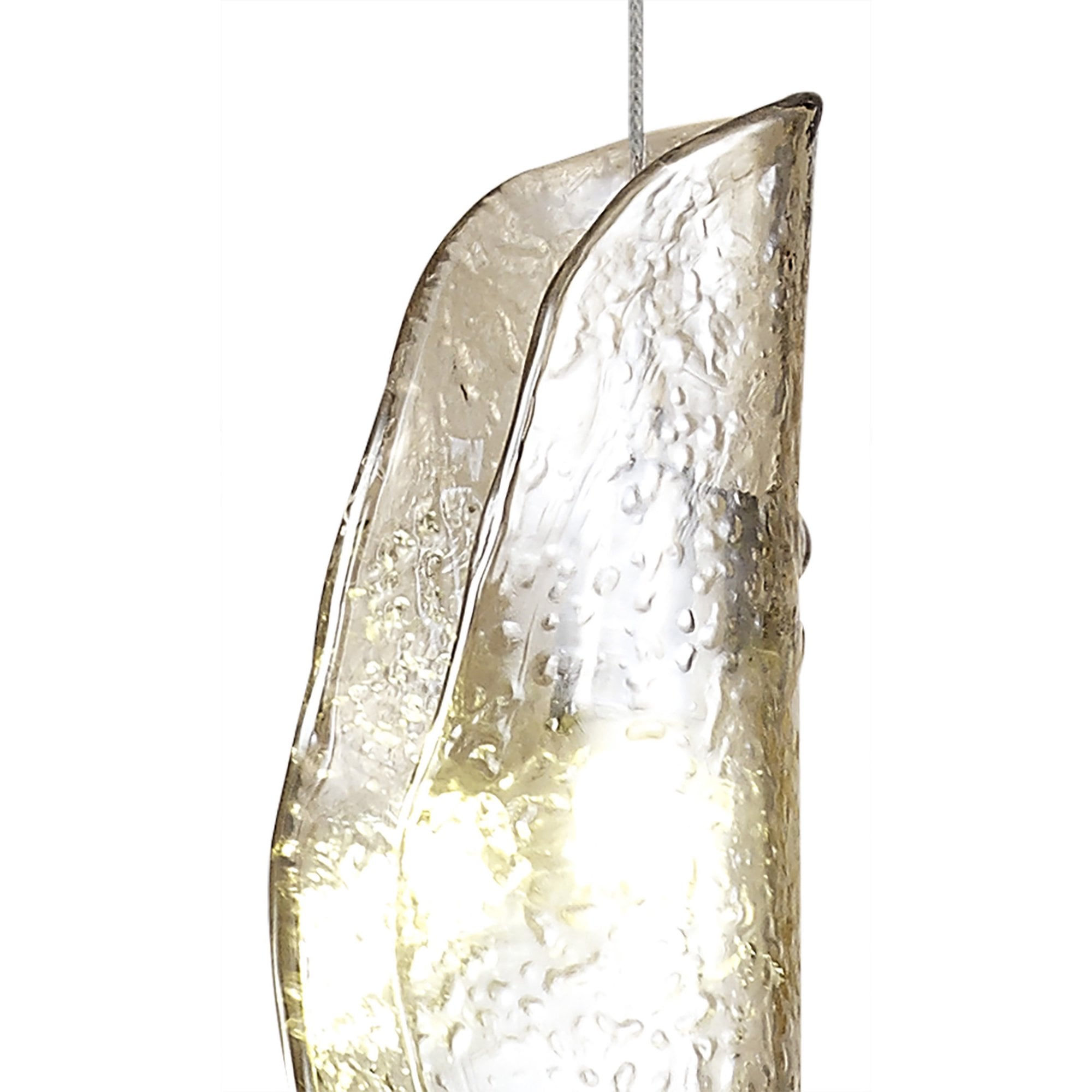 Fabula Treetops Single Pendant - Brass & Cognac Glass