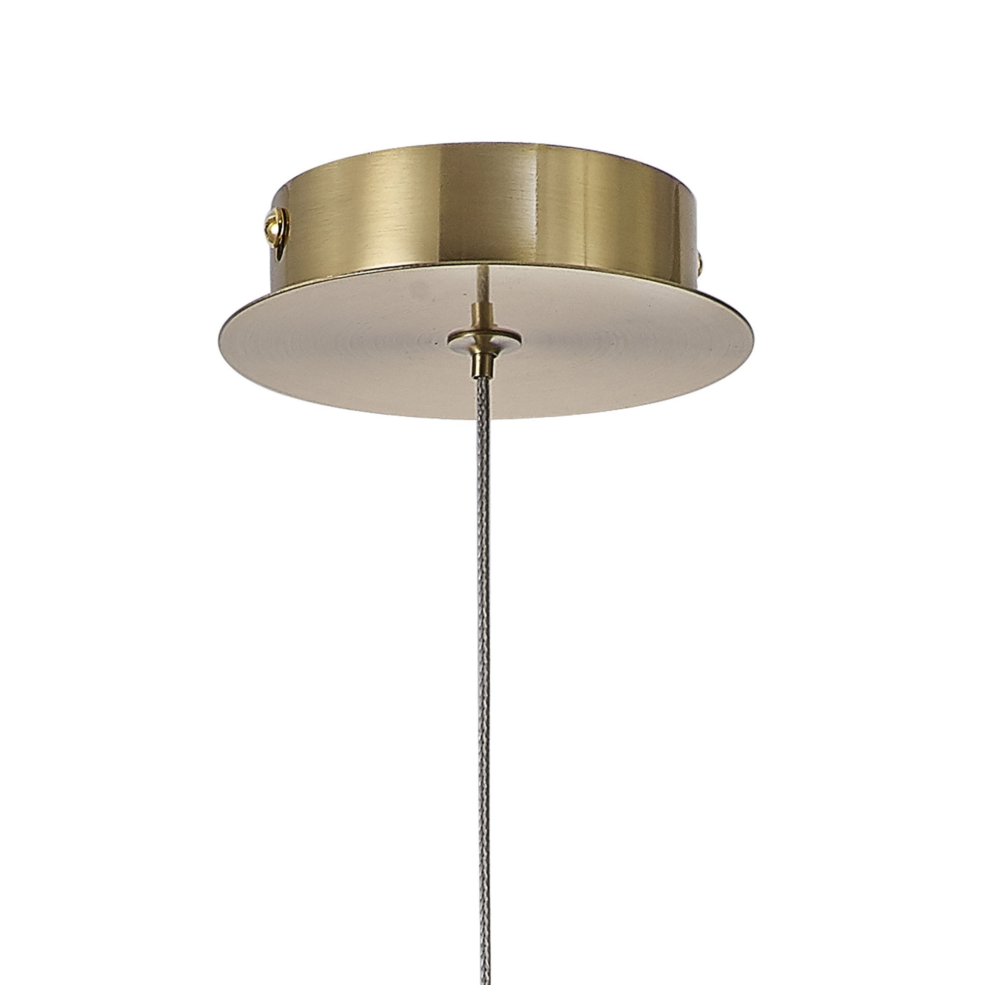 Fabula Treetops Single Pendant - Brass & Cognac Glass