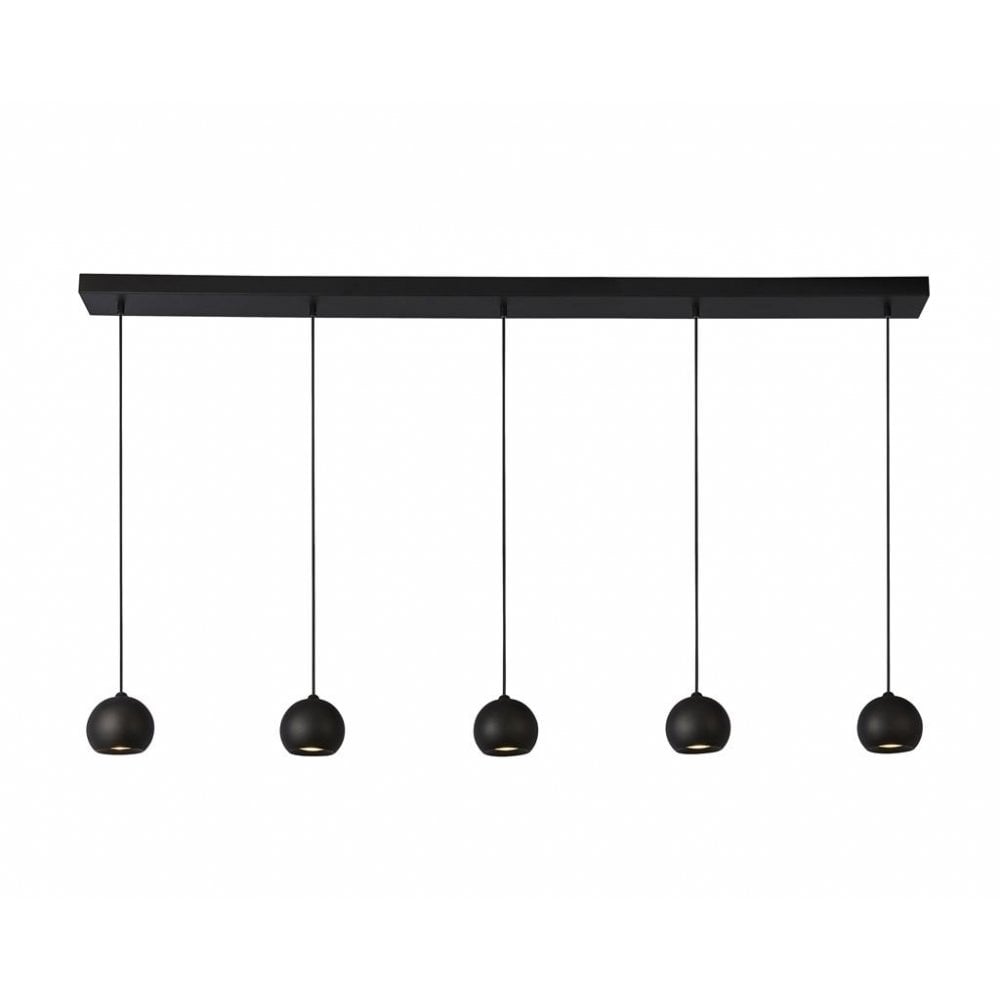 Searchlight Eccles 5 Light Bar Ceiling Pendant - Black