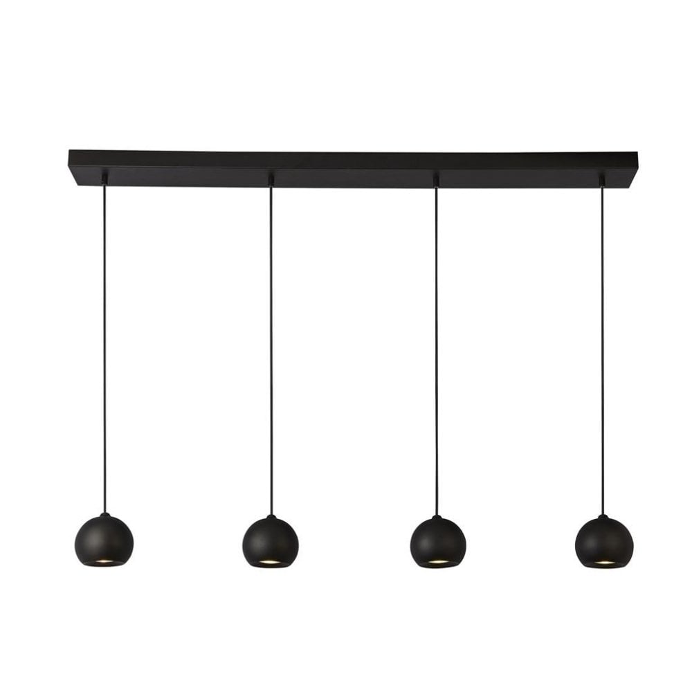 Searchlight Eccles 4 Light Bar Ceiling Pendant - Black
