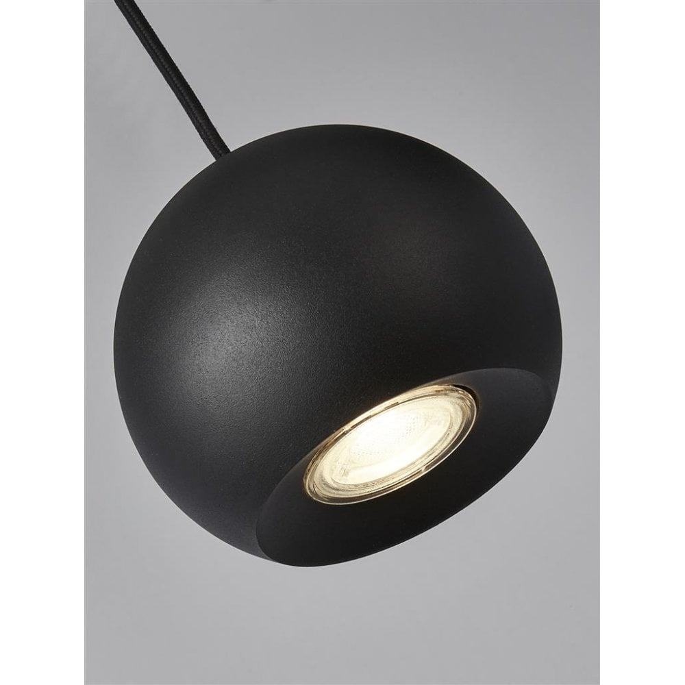 Searchlight Eccles 4 Light Bar Ceiling Pendant - Black