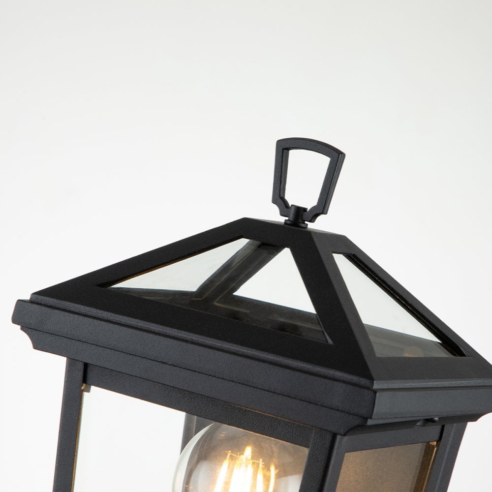 Quintiesse Alford Place Single Half Lantern - Museum Black