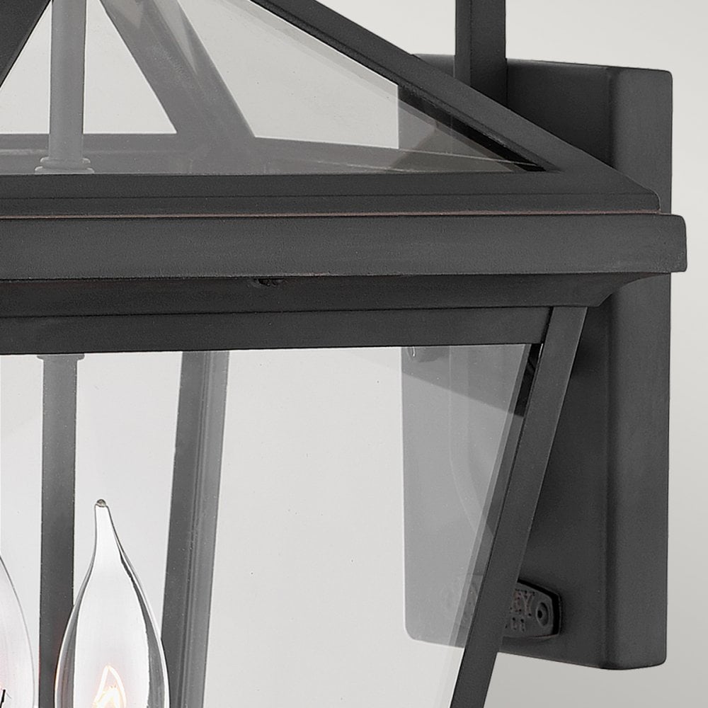 Quintiesse Alford Place 2 Light Medium Wall Lantern - Museum Black