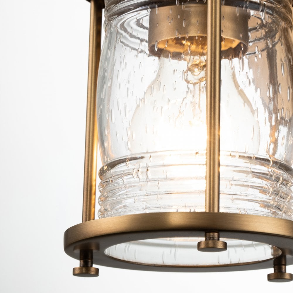 Quintiesse Ashland Bay Single Bathroom Wall Light - Natural Brass