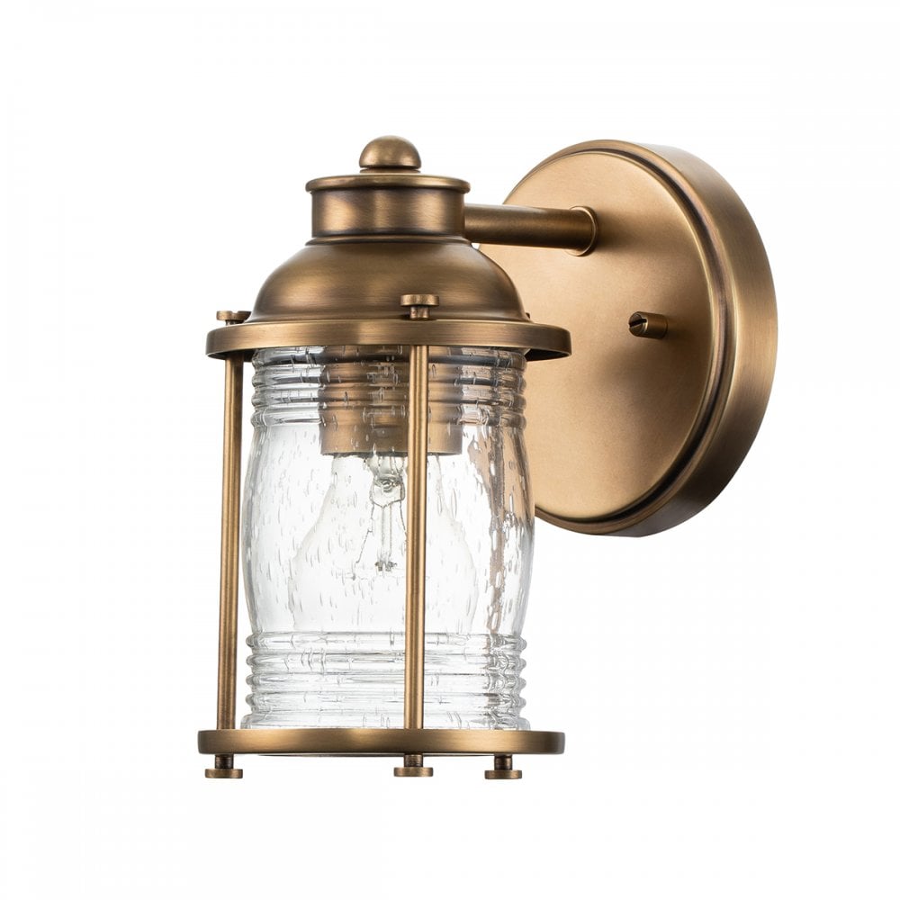 Quintiesse Ashland Bay Single Bathroom Wall Light - Natural Brass