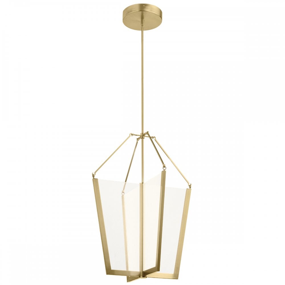 Quintiesse Calters Large LED Foyer Pendant - Champagne Gold