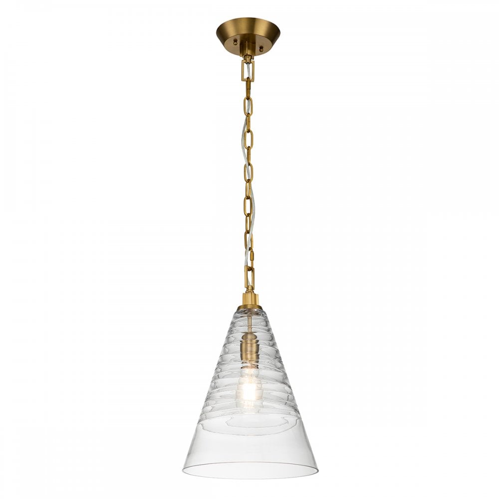 Quintiesse Elmore Single Pendant - Burnished Brass