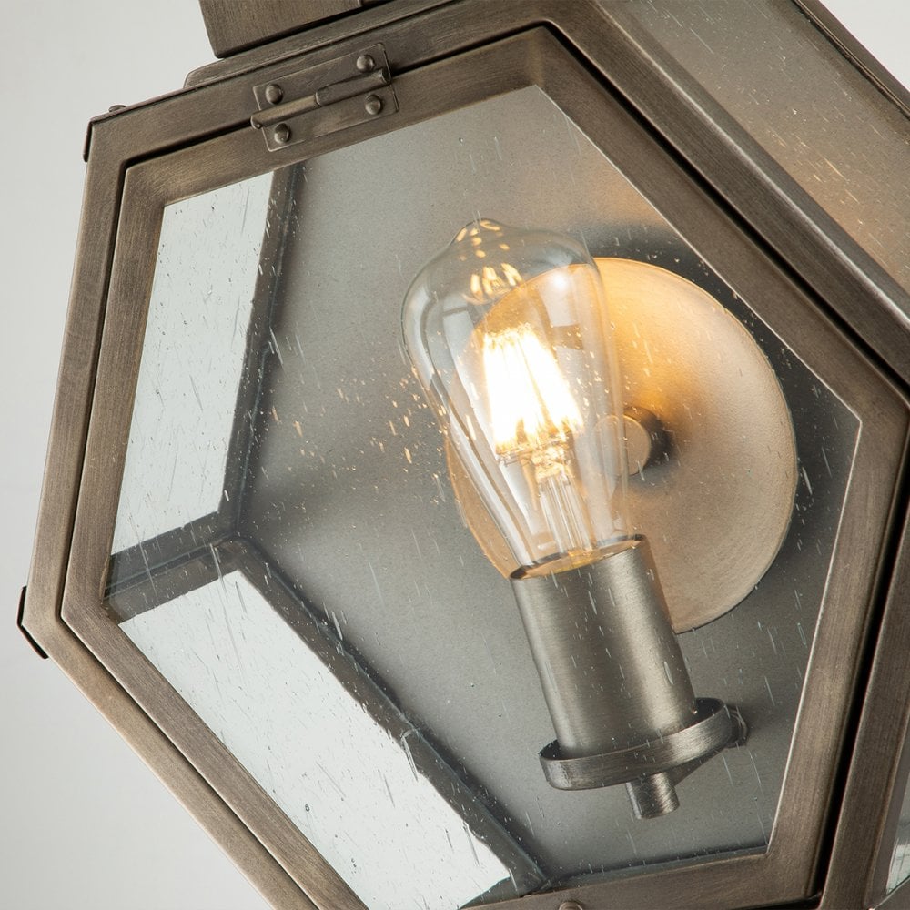 Quintiesse Heath Single Medium Wall Lantern - Burnished Bronze