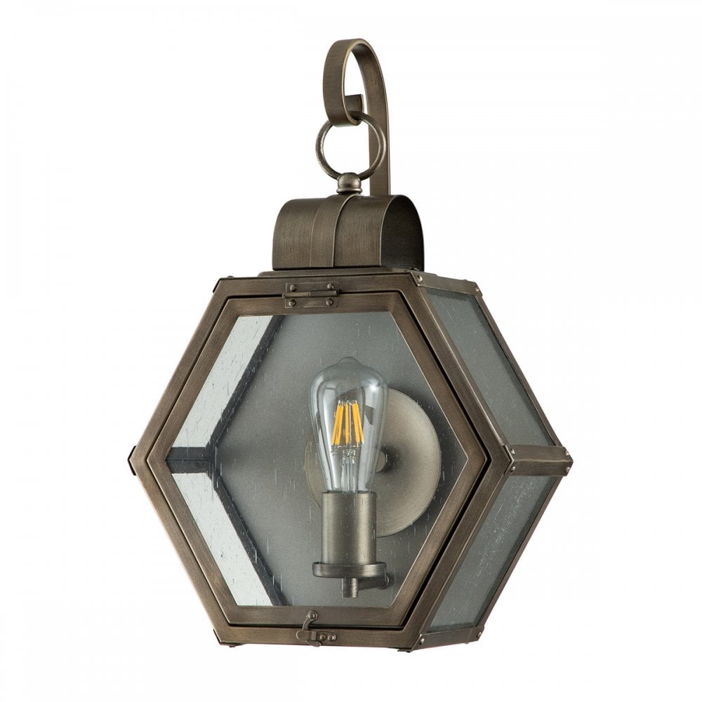 Quintiesse Heath Single Medium Wall Lantern - Burnished Bronze