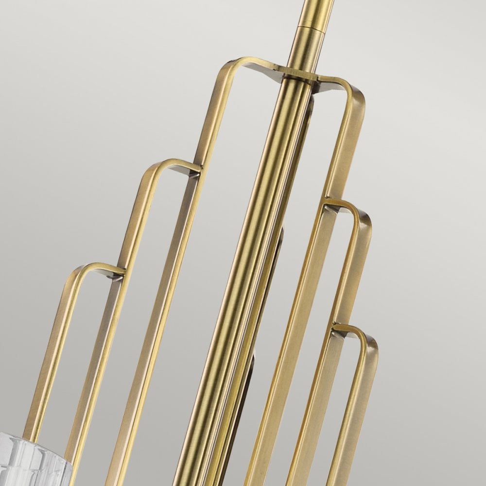 Quintiesse Kimrose 6 Light Chandelier - Brushed Natural Brass