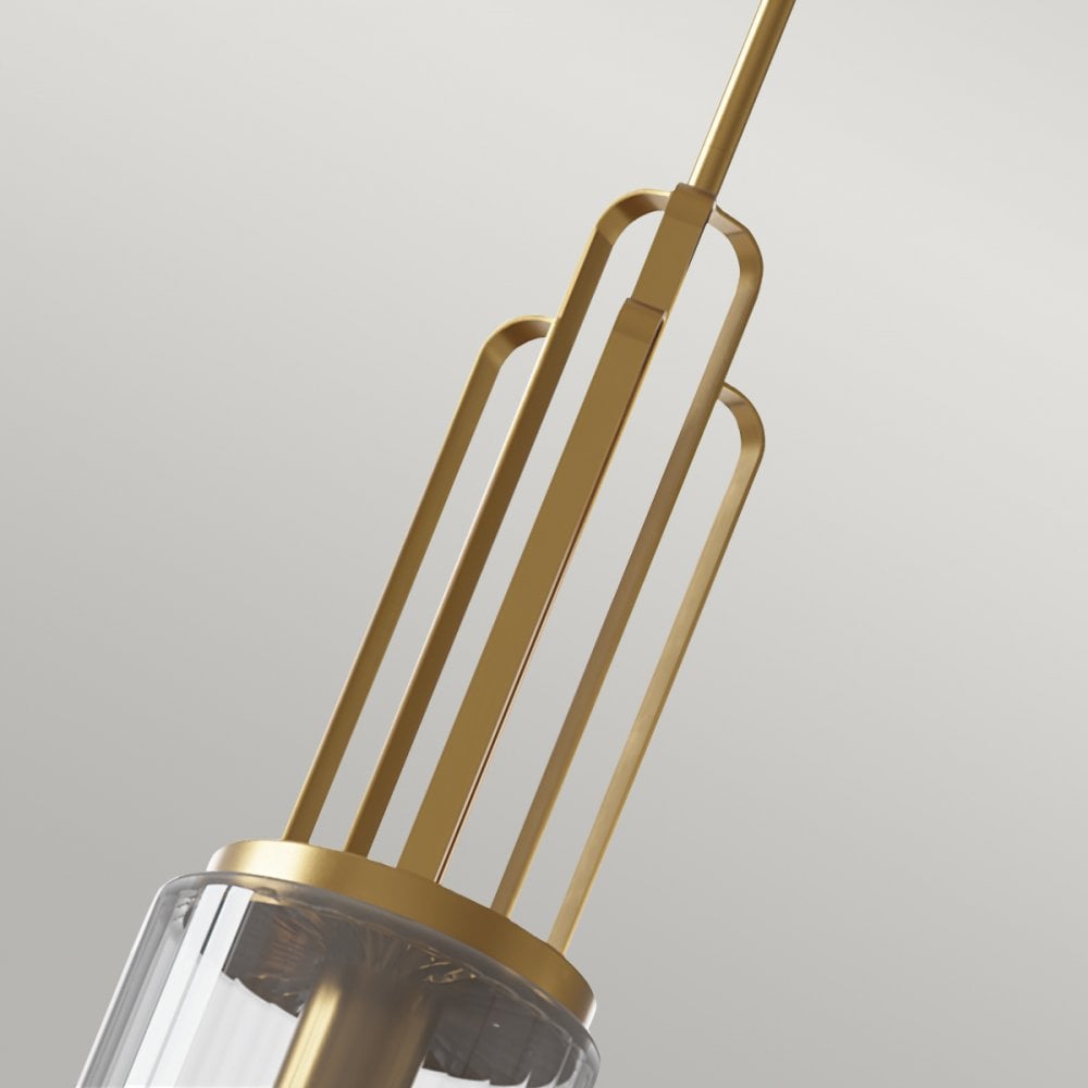 Quintiesse Kimrose Single Mini Pendant - Brushed Natural Brass