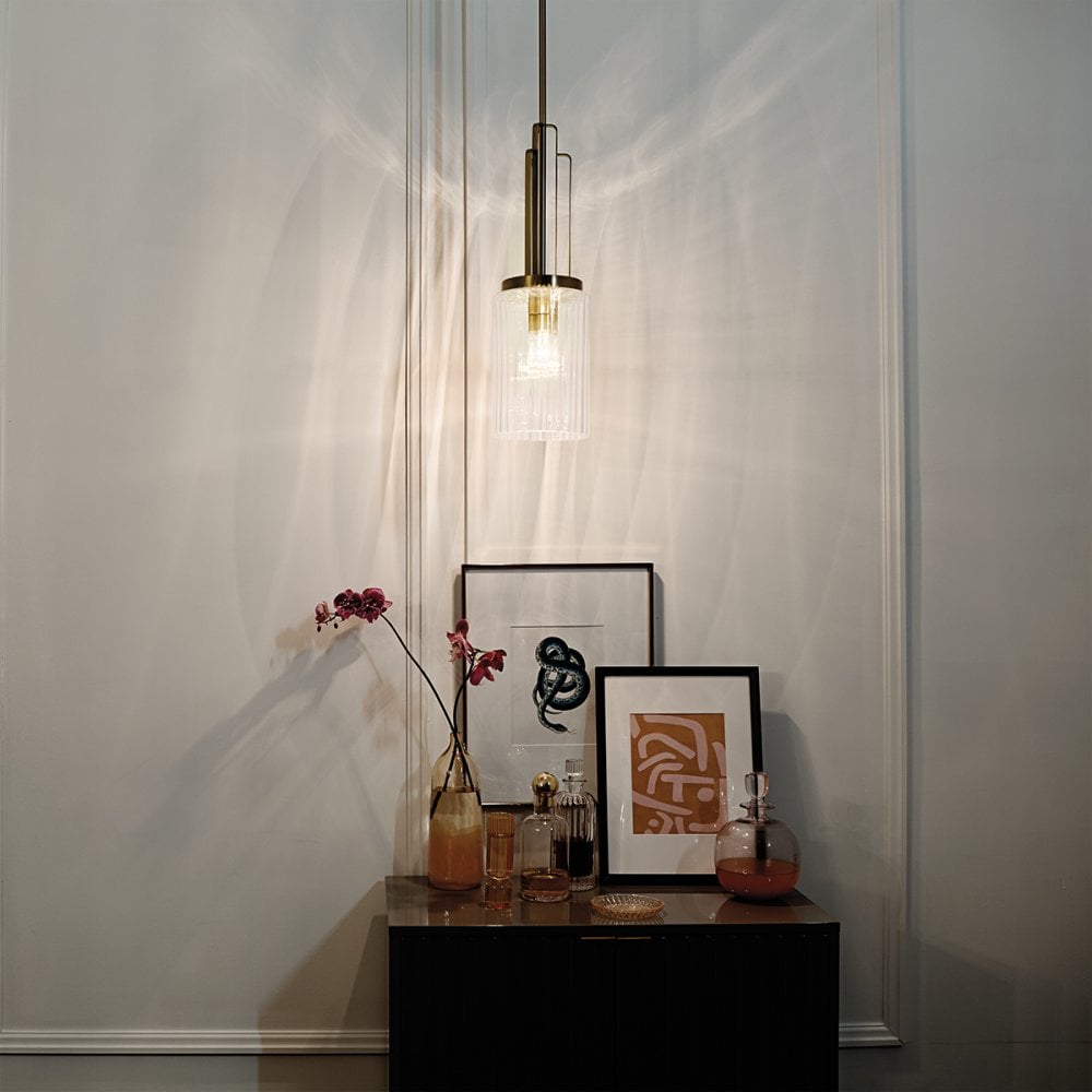 Quintiesse Kimrose Single Mini Pendant - Brushed Natural Brass