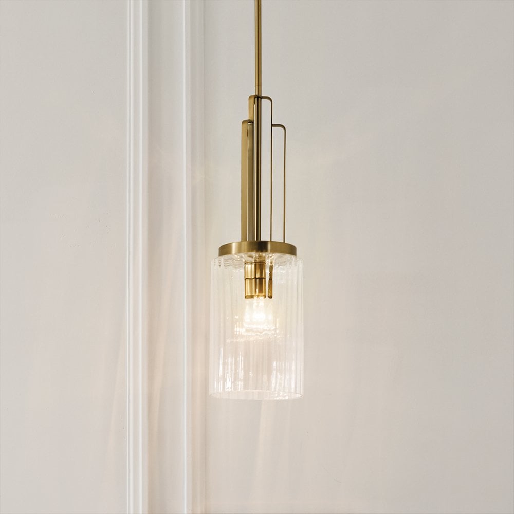 Quintiesse Kimrose Single Mini Pendant - Brushed Natural Brass