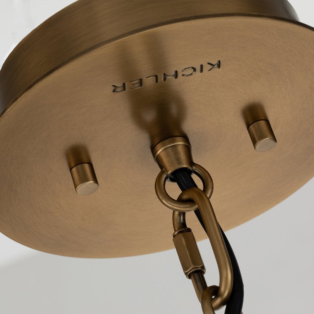 Quintiesse Linara Single Pendant - Black & Natural Brass