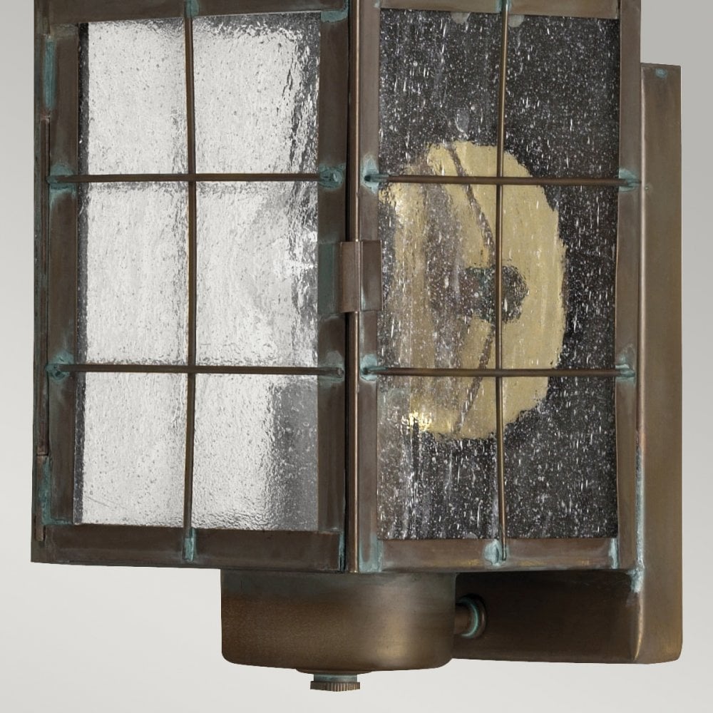 Quintiesse Nantucket Single Medium Wall Lantern - Aged Brass
