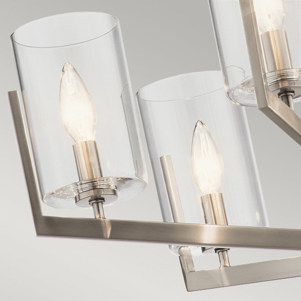 Quintiesse Nye 6 Light Chandelier - Classic Pewter
