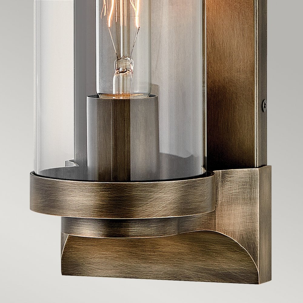 Quintiesse Pearson Single Medium Wall Lantern - Burnished Bronze