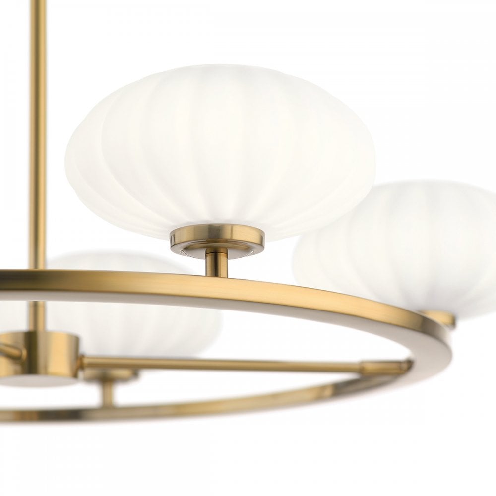 Quintiesse Pim 5 Light Bathroom Chandelier - Fox Gold