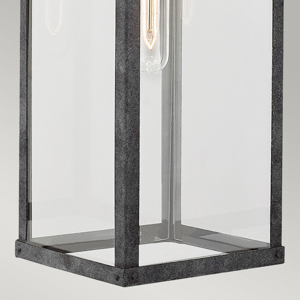 Quintiesse Porter Single Large Wall Lantern - Aged Zinc