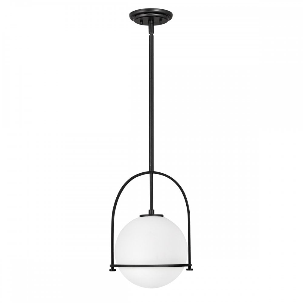 Quintiesse Somerset Single Medium Pendant - Opal - Black