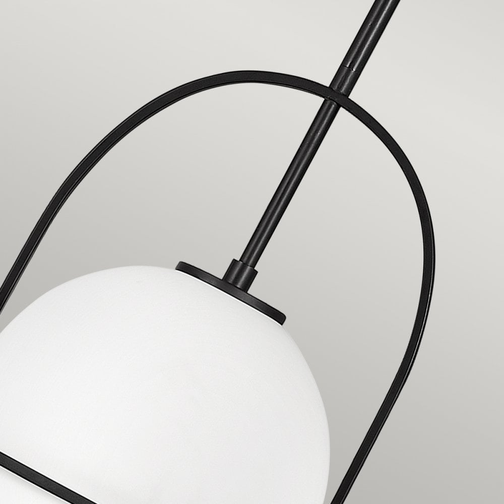 Quintiesse Somerset Single Medium Pendant - Opal - Black