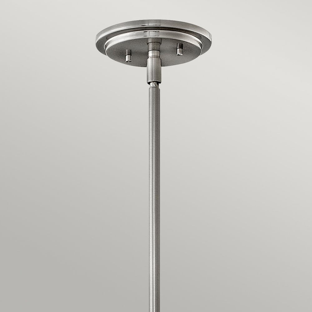 Quintiesse Somerset Single Medium Pendant - Opal - Brushed Nickel