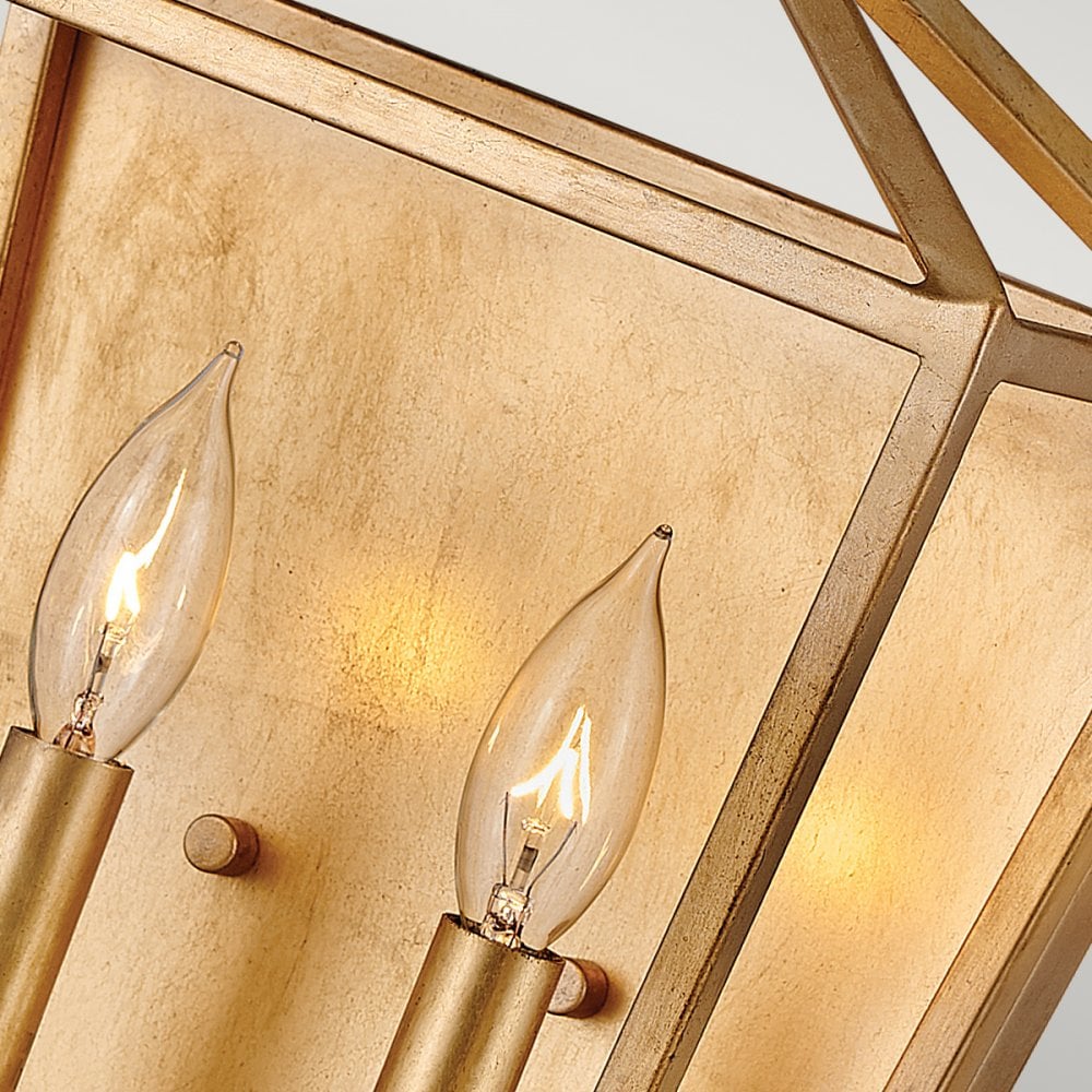 Quintiesse Stinson 2 Light Wall Light - Distressed Brass