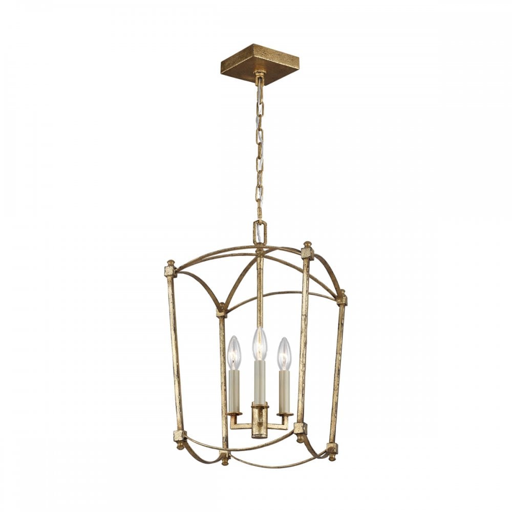 Quintiesse Thayer 3 Light Pendant - Antique Gild