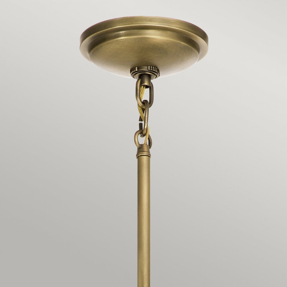 Quintiesse Tollis Single Mini Pendant - Natural Brass & White