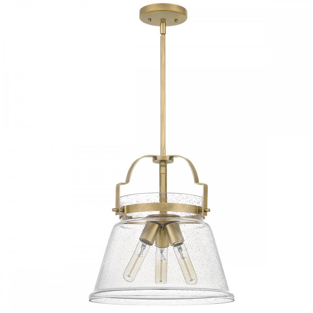 Quintiesse Wimberley 3 Light Pendant  - Weathered Brass