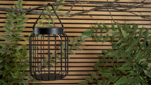 Endon Tropic IP44 Solar Table Lantern - Matt Black